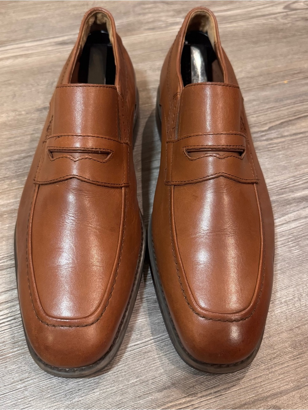 Johnston & Murphy XC4 Mens 10M Brown Leather Penny Loafers Waterproof
